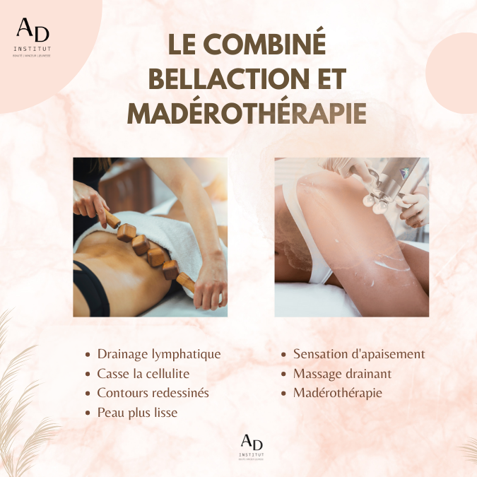 Institut de beauté à Tournai - soin remodelage combo madérothérapie Bellaction